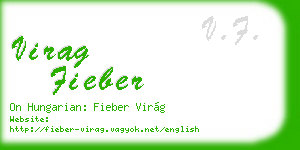virag fieber business card